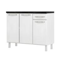 Balcão Triplo Smart Esmeralda 1 Gaveta Com Tampo Telasul Branco - 2