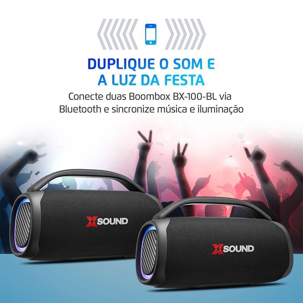 Caixa De Som Boombox Mondial Xsound BX-100-BL 100W Bluetooth Bivolt - 4