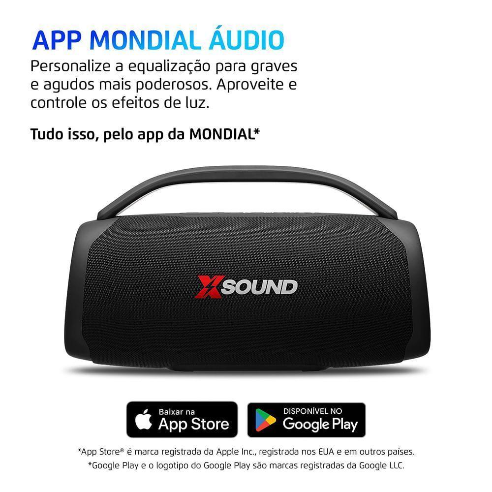Caixa De Som Boombox Mondial Xsound BX-100-BL 100W Bluetooth Bivolt - 7