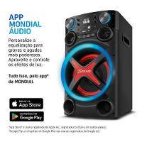 Torre De Som Mondial TM-1200-B Luzes Bluetooth 1200W RMS App Bivolt - 5