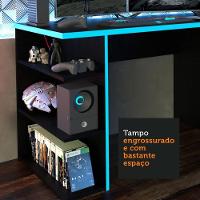 Mesa Computador Gamer Madesa 9409 - Preto/azul Preto - 3