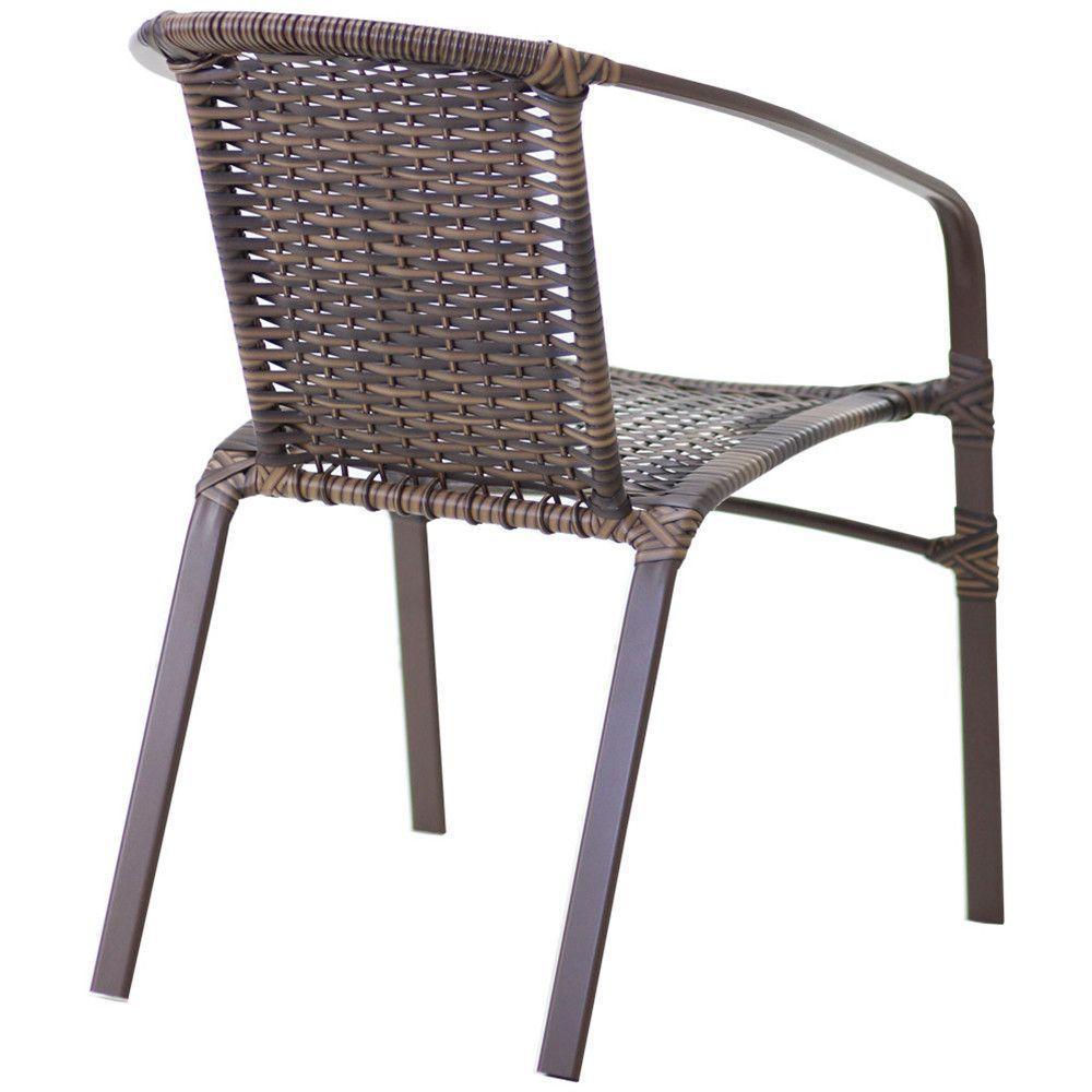 Kit 4 Cadeiras Alumínio E Mesa Tampo Varanda Jardim Piscina Argila - 4