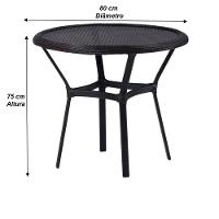 Kit 4 Cadeiras Alumínio E Mesa Tampo Varanda Jardim Piscina Argila - 6