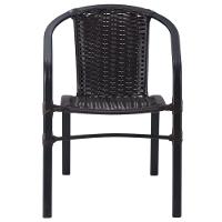 Kit 4 Cadeiras Alumínio E Mesa Tampo Varanda Piscina Jardim Preto