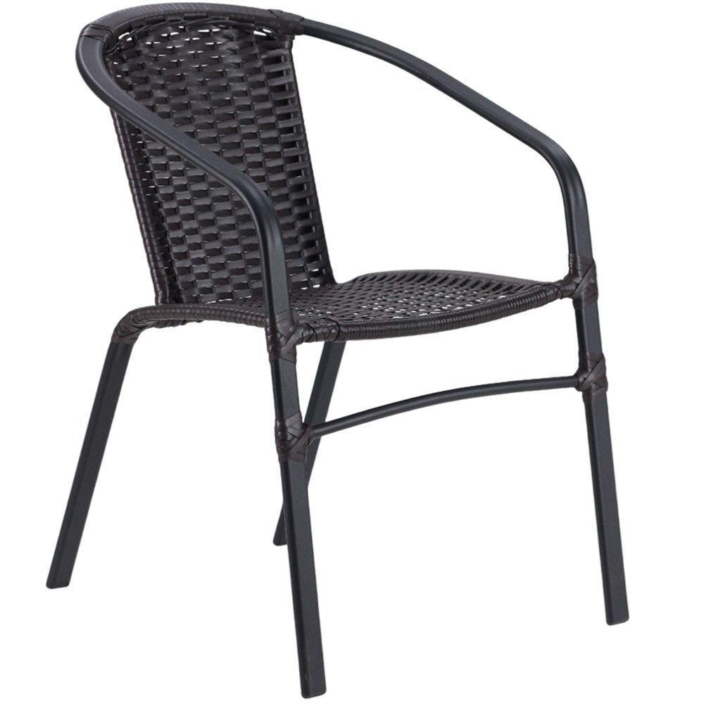 Kit 6 Cadeiras Alumínio E Mesa Tampo Varanda Jardim Piscina Tabaco - 3