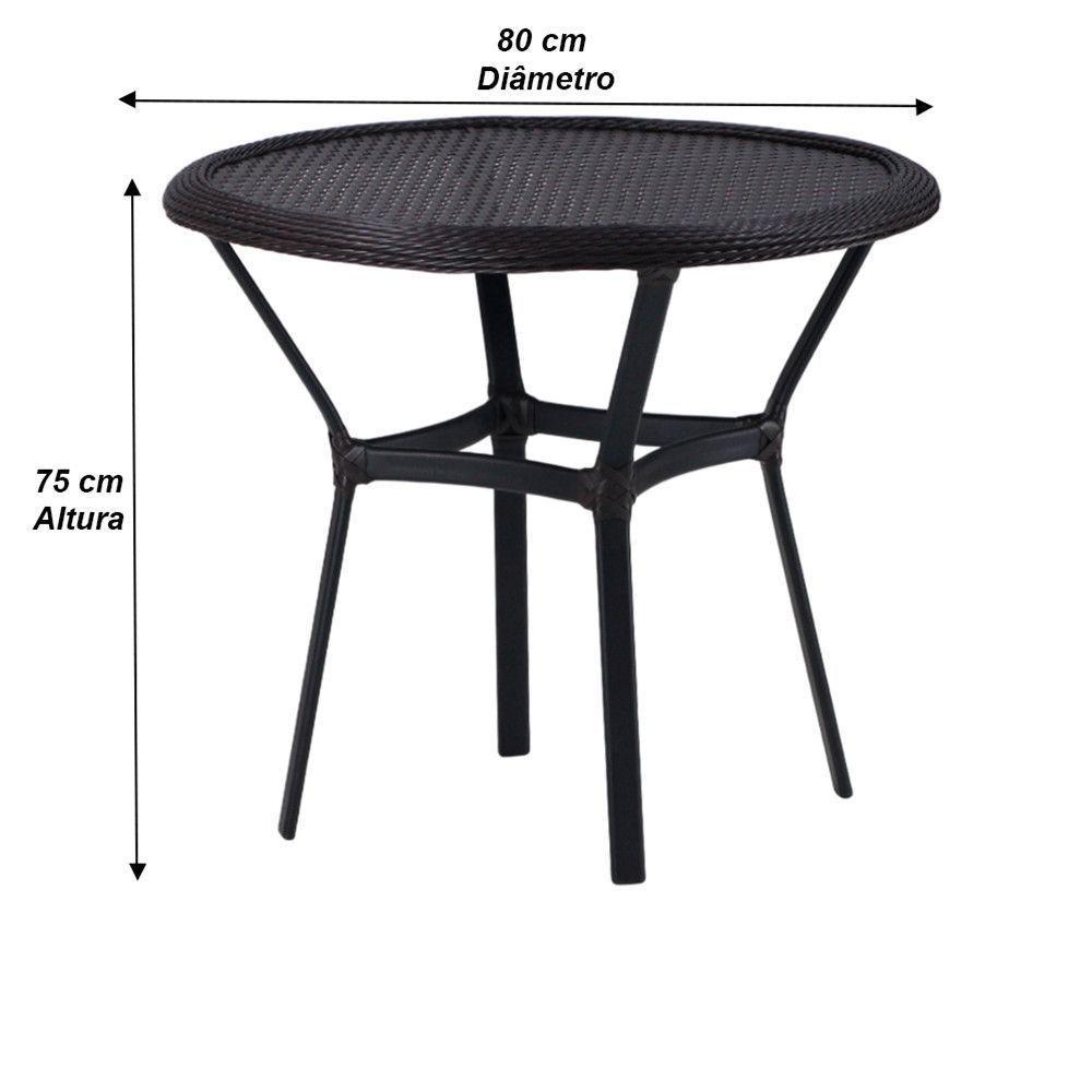 Kit 4 Cadeiras Alumínio E Mesa Tampo Varanda Piscina Jardim Argila - 6