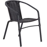 Kit 4 Cadeiras Alumínio E Mesa Tampo Varanda Jardim Piscina Tabaco - 3