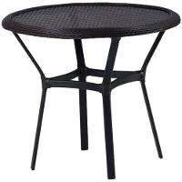 Kit 6 Cadeiras Alumínio E Mesa Tampo Varanda Jardim Piscina Preto - 5