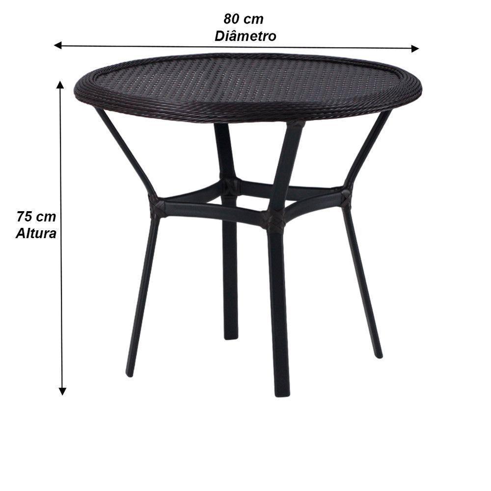 Kit 6 Cadeiras Alumínio E Mesa Tampo Varanda Jardim Piscina Argila - 6