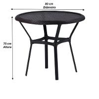 Kit 6 Cadeiras Alumínio E Mesa Tampo Varanda Jardim Piscina Cappuccino - 6