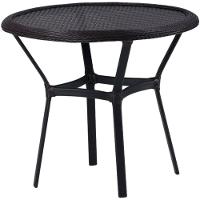 Kit 4 Cadeiras Alumínio E Mesa Tampo Varanda Jardim Piscina Preto - 5