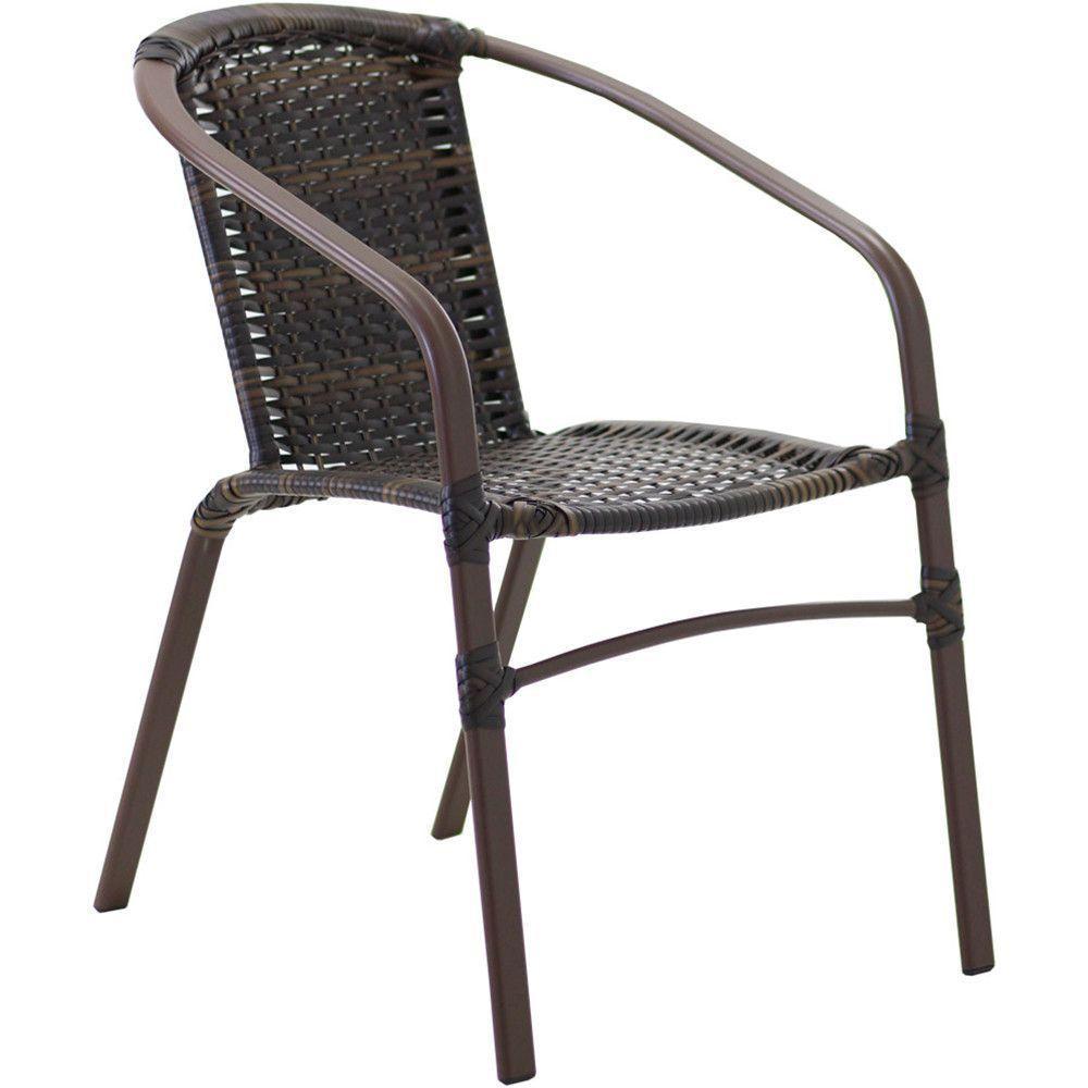 Kit 4 Cadeiras Alumínio E Mesa Tampo Varanda Piscina Jardim Pedra Ferro - 3