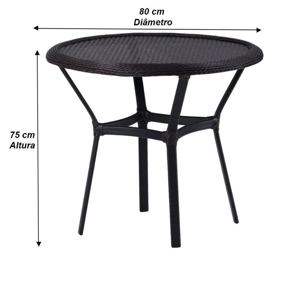 Kit 4 Cadeiras Alumínio E Mesa Tampo Varanda Piscina Jardim Pedra Ferro - 6