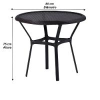 Kit 4 Cadeiras Alumínio E Mesa Tampo Varanda Piscina Jardim Pedra Ferro - 6