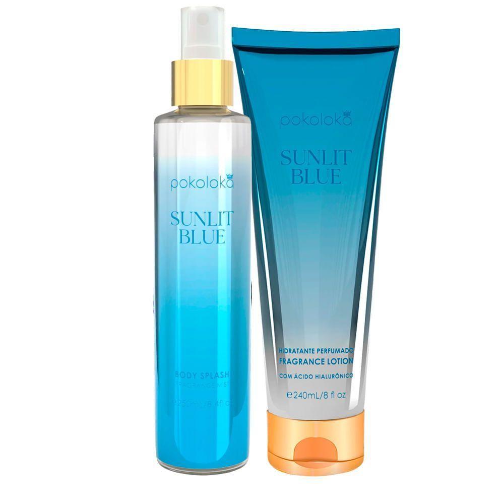 Pokoloka Kit Loção Body Splash Sunlit Blue 250ml + Body Lotion 240ml - 2