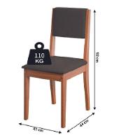 Conjunto Sala De Jantar Mesa Miami 1,60m 6 Cadeiras Trento Dobuê Madeirado / Castor