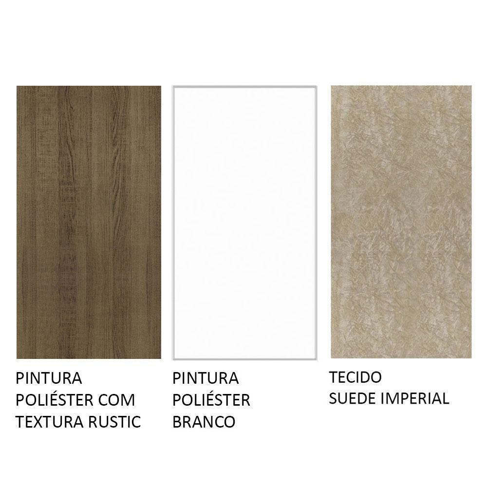 Kit Sala De Jantar Mesa 6 Cadeiras Rustic/Branco/Imperial Renata Madesa Rustic/Branco/Imperial - 2