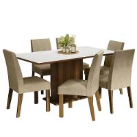 Kit Sala De Jantar Mesa 6 Cadeiras Rustic/Branco/Imperial Renata Madesa Rustic/Branco/Imperial - 10