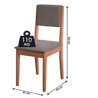 Conjunto Sala De Jantar Mesa Miami 1,60m 6 Cadeiras Trento Dobuê Madeirado/mascavo