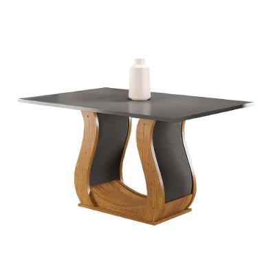 Mesa Para Sala De Jantar 1,20m Veneto Viero Madeirado/Cinza