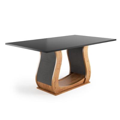 Mesa Para Sala De Jantar Veneto 1,60m Viero Madeirado / Cinza