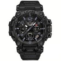 Relógio Digital Masculino à Prova De água 5atm Duplo Display Esportivo Quartzo Preto - 1