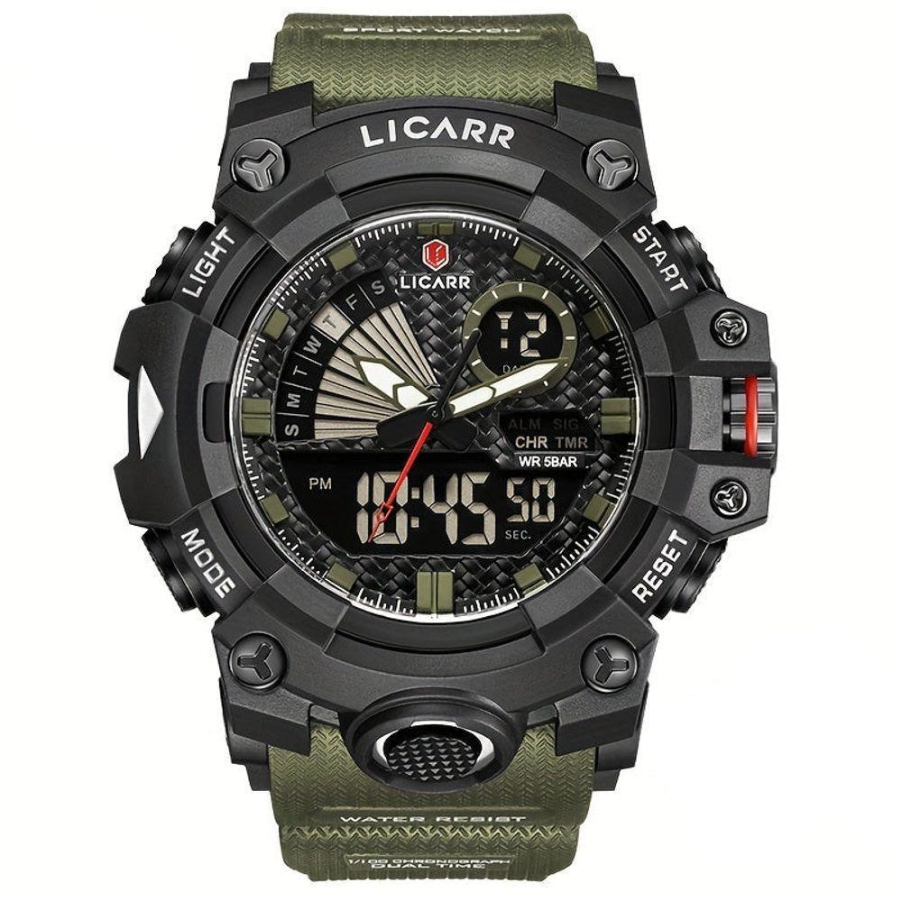 Relógio Licarr Top Luxury - Cronômetro à Prova D'água, Quartzo 9532 Verde - 1