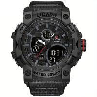 Relógio Desportivo Digital Masculino Duplo Display A Prova De água 5atm Estilo Casual Preto - 1