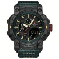 Relógio Desportivo Digital Masculino Duplo Display A Prova De água 5atm Estilo Casual Verde Escuro - 1