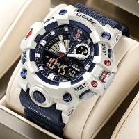 Relógio Licarr Top Luxury - Cronômetro à Prova D'água, Quartzo 9532 Branco Azul - 2