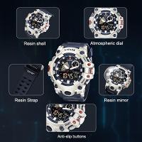 Relógio Licarr Top Luxury - Cronômetro à Prova D'água, Quartzo 9532 Branco Azul - 8