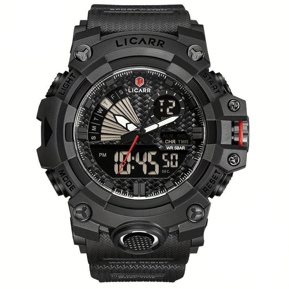 Relógio Licarr Top Luxury - Cronômetro à Prova D'água, Quartzo 9532 Preto - 1