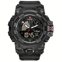 Relógio Licarr Top Luxury - Cronômetro à Prova D'água, Quartzo 9532 Preto - 1