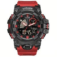 Relógio Licarr Top Luxury - Cronômetro à Prova D'água, Quartzo 9532 Vermelho - 1