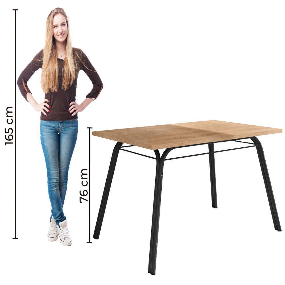 Mesa 136 Cm Lotus Artefamol Preto - 4