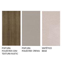 Kit Sala De Jantar Mesa 6 Cadeiras Crema/Rustic/Bege Augusta Madesa Crema/Rustic/Bege - 2