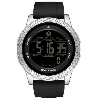 Relógio Digital Masculino Esportivo Apollo À Prova Da Água 50m Multifuncional Preto Prata