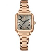 Relógio Feminino Design Sofisticado Quartzo Em Aço Inoxidável À Prova Da Água Casual Cinza - 1