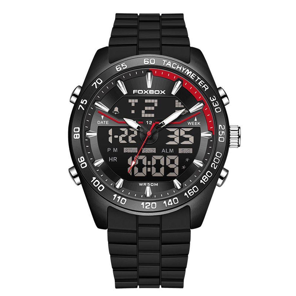 Relógio Masculino Digital Com Duplo Display Luminoso Design Esportivo Impermeavel Preto - 1