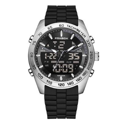 Relógio Masculino Digital Com Duplo Display Luminoso Design Esportivo Impermeavel Prata
