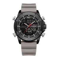 Relógio Esportivo Masculino Com Dupla Exibição De Quartzo Para Homens Cinza - 1