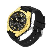 Relógio Mostrador Duplo De Quartzo, Alarme, Cronógrafo E Cronógrafo Amarelo - 1