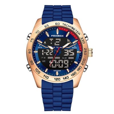 Relógio Masculino Digital Com Duplo Display Luminoso Design Esportivo Impermeavel Rosa Azul