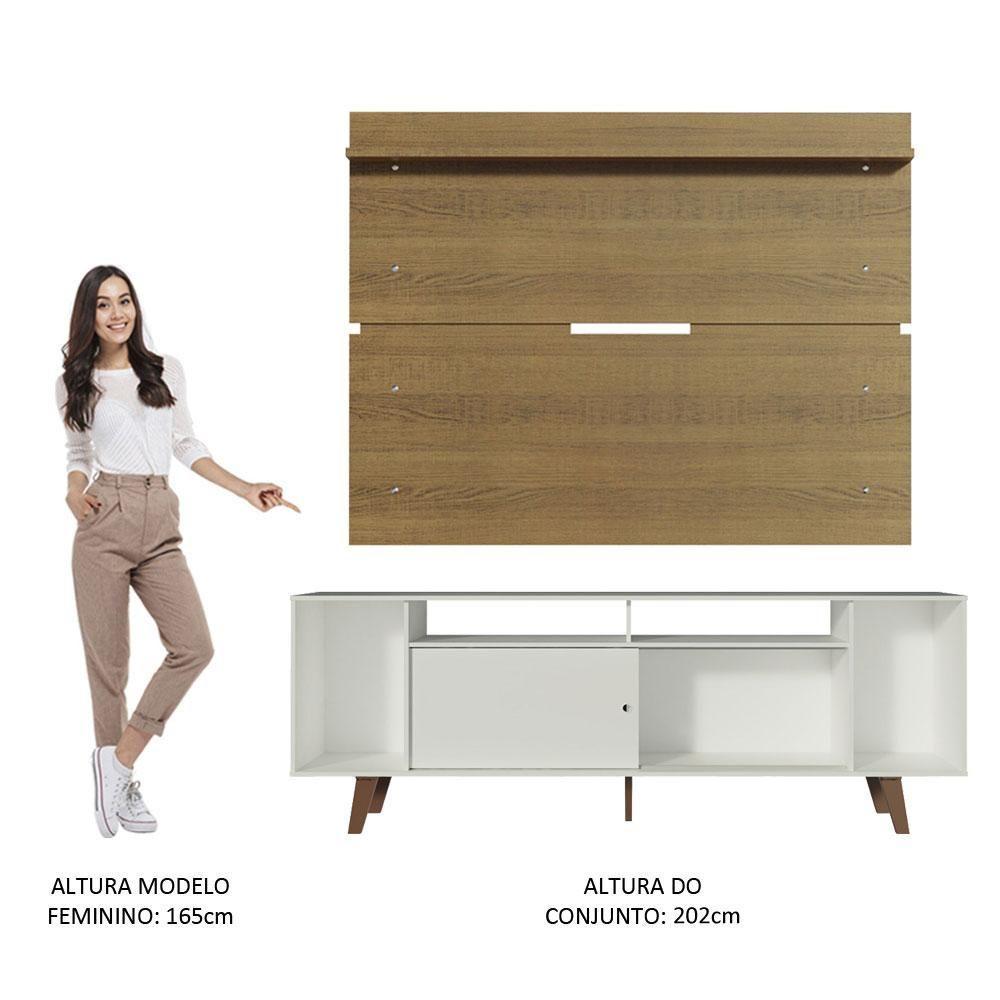 Rack Madesa Cancun com Pés e Painel para Tv até 65 Polegadas - 8