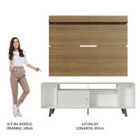 Rack Madesa Cancun com Pés e Painel para Tv até 65 Polegadas - 8