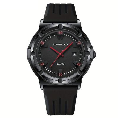 Relógio Analógico De Quartzo Com Pulseira Em Silicone Design Esportivo Vermelho