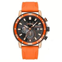 Relógio Esportivo Estilo Casual Pulseira De Silicone Resistente à água 3atm Laranja - 1