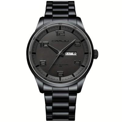 Relógio Masculino Pulseira Em Aço Inoxidável Movimento Quartzo Analógico Preto