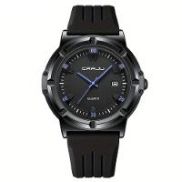 Relógio Analógico De Quartzo Com Pulseira Em Silicone Design Esportivo Azul - 1