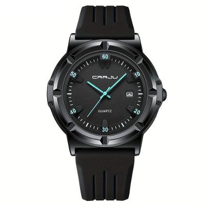 Relógio Analógico De Quartzo Com Pulseira Em Silicone Design Esportivo Verde Menta Preta